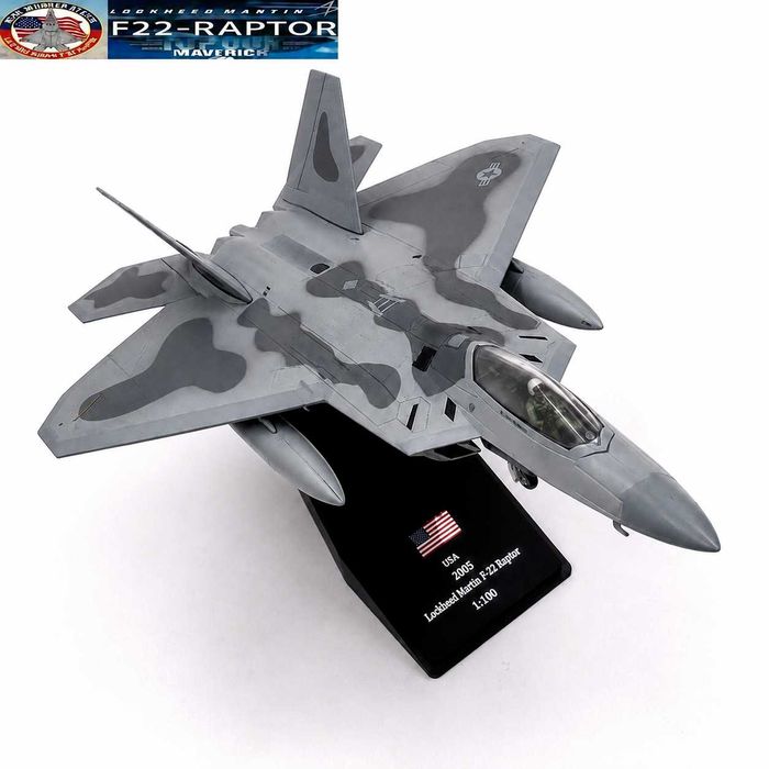 Macheta avion metalica Lockheed Martin F-22 Raptor 19cm