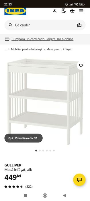 Masa de înfășat Ikea
