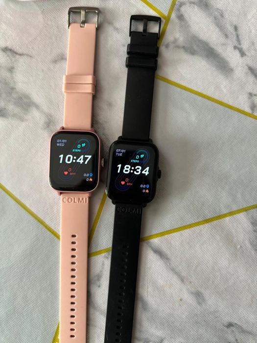 Смарт-часы COLMI Plus черный/розовый