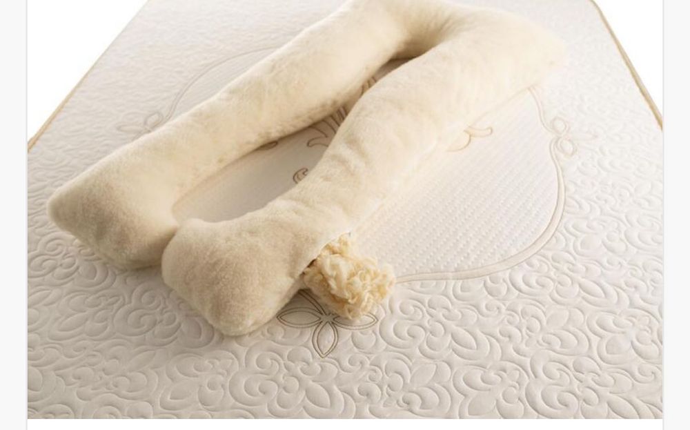 Възглавница за бременни с пълнеж от вълна и двоен калъф Medico Double Wool 	"U" образна форма