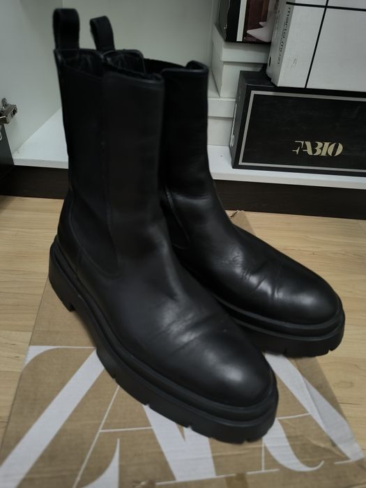 Кожаные сапоги Челси