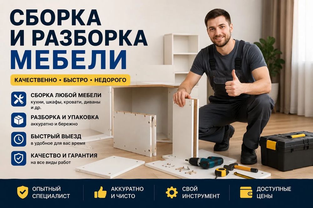 Мебель ремонт /Сборка /Разборка / Мебели установка/аккуратно