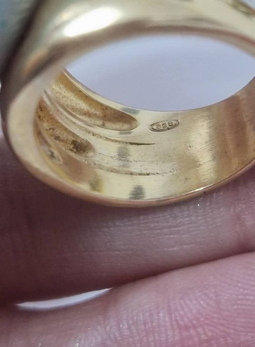 Inel argint masiv 925 placat cu aur roz,galben și rodiu