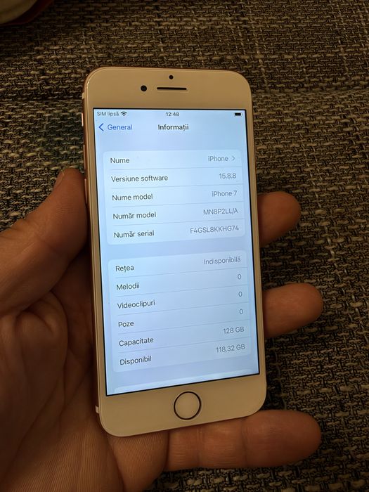 iPhone 7 Rose Gold – 128GB – 98% baterie