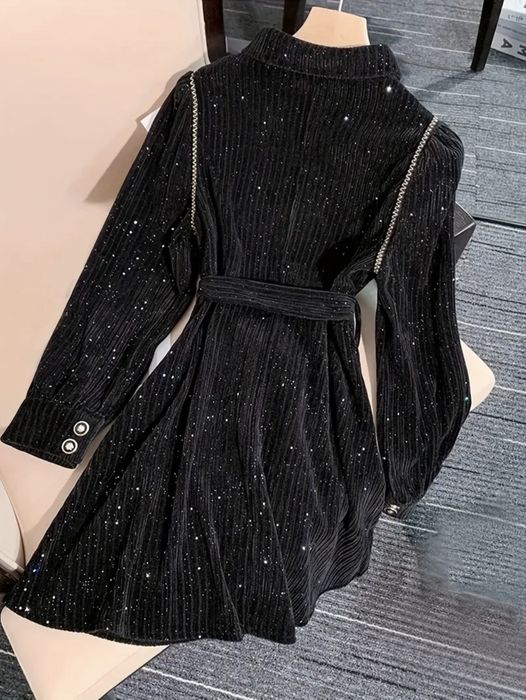 Красива черна рокля+подарък