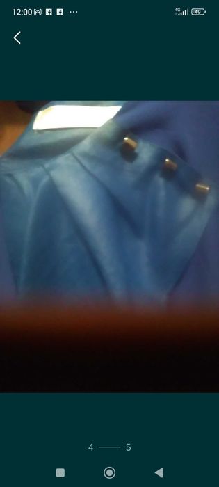 Rochie lunga saten albastru firma mar M-L