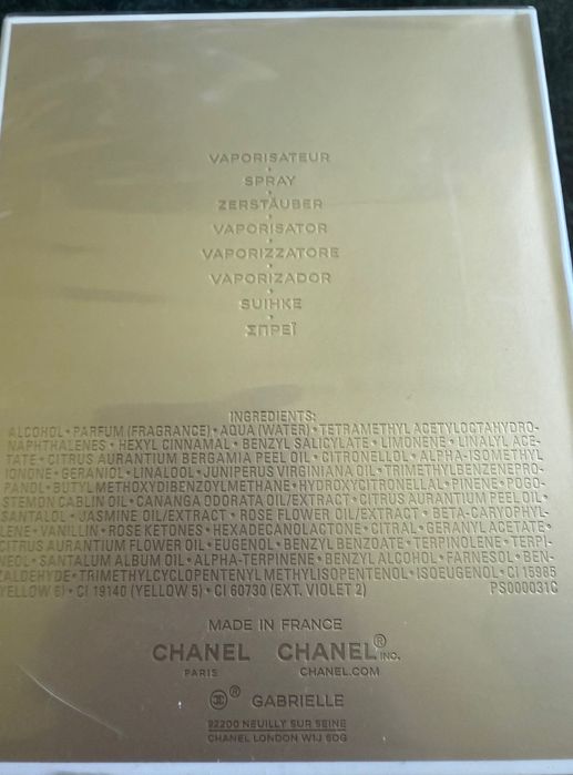 Apa de parfum 100ml Chanel Gabrielle Essence original