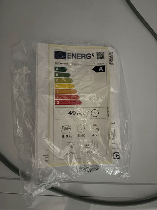 пералня Electrolux EW7F3694E (9 кг, SteamCare, 1600 об./мин)