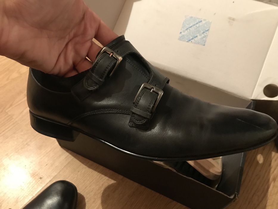 Кожаные туфли (монки)