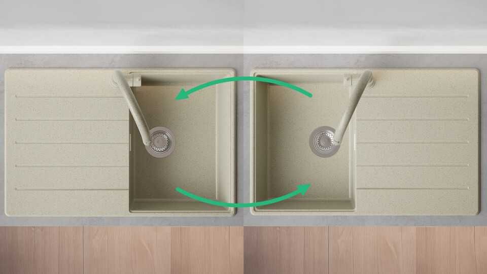 беж кухненска мивка от гранит Копенхаген 780х500 Top 50