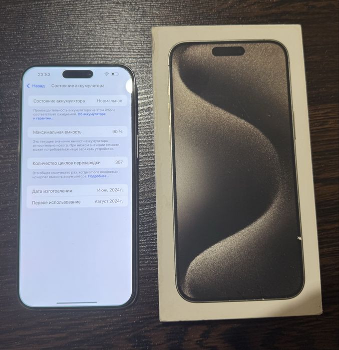 iPhone 15 Pro Max 256GB акб 90 БЕЗ РЕМОНТА!!!