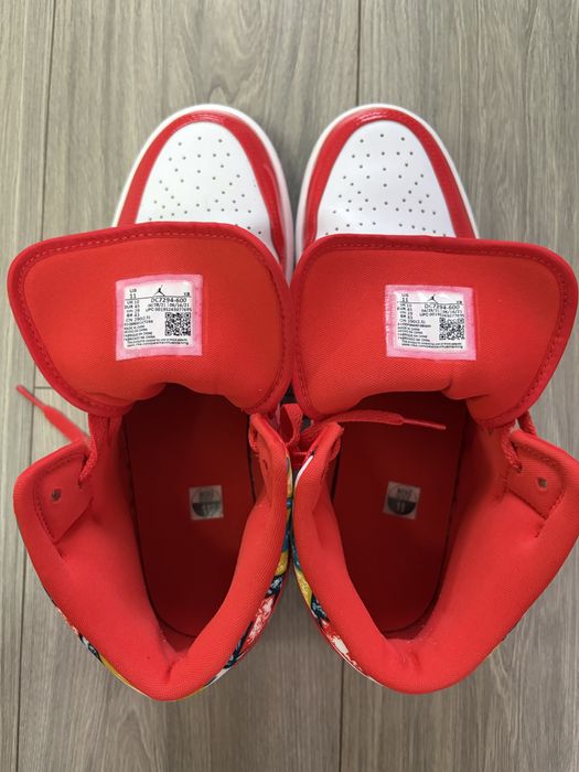 Air Jordan 1 Mid “Barcelona Sweater” Red Patent – ORIGINALI marimea 45