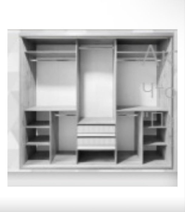 Шкаф раздвижной 3 дверный