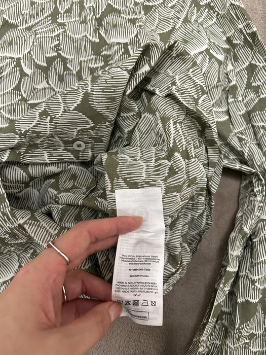 Marc O’Polo camasa verde cu imprimeu 100% bumbac organic