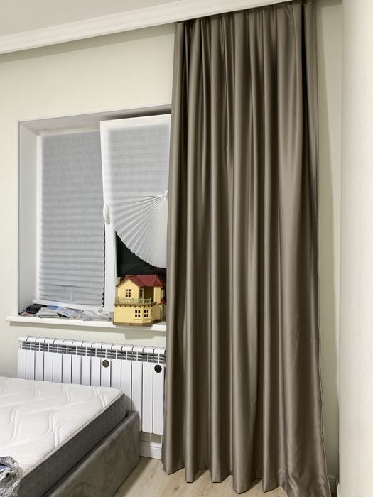 Блэкаут шторы и белый тюль перде