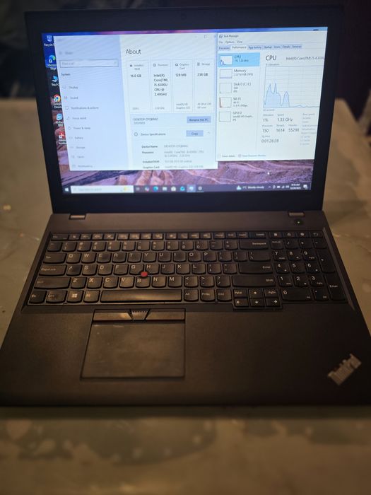Lenovo T560, i5-6300, ram 16gb, ssd 256gb, bat 4h