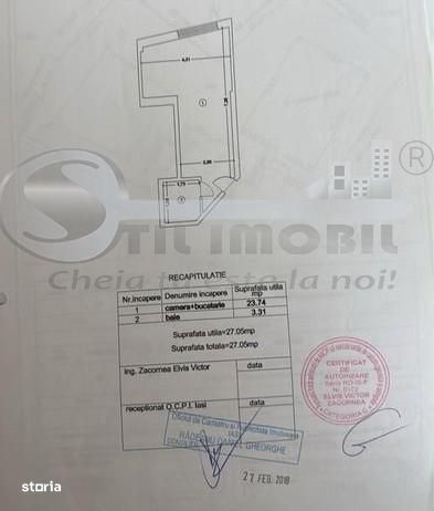 Apartament 1 camera Tatarasi