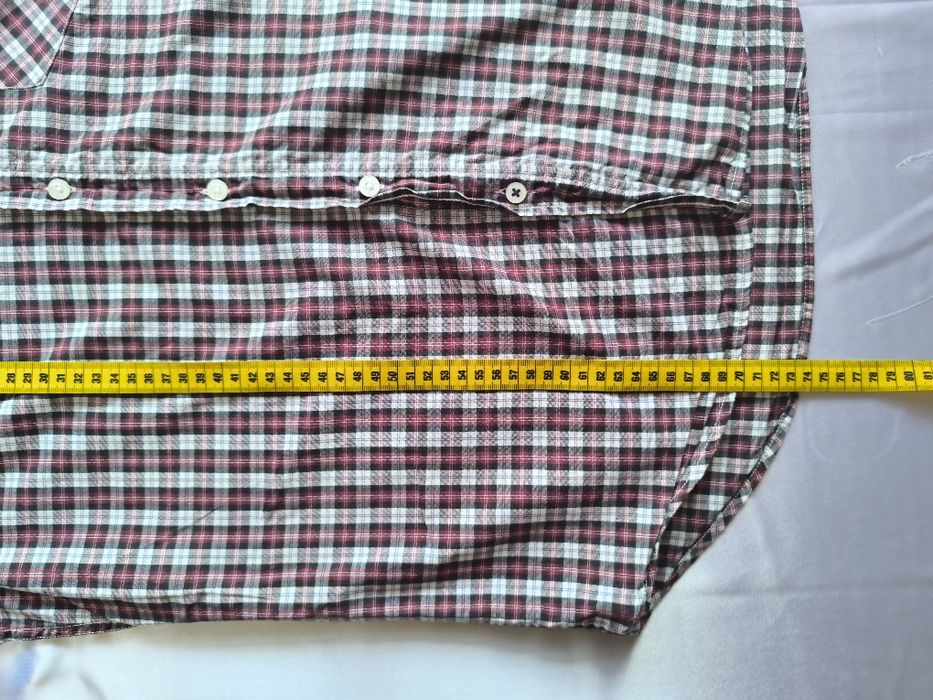 Cămașă Tom Tailor damă S, 100% bumbac, carouri bordo/alb, mânecă lungă