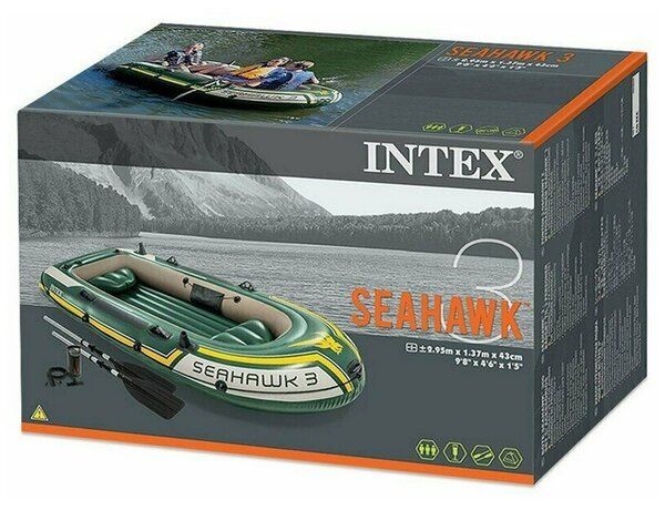 Надувная лодка Intex Seahawk-3 Set 137×295 см