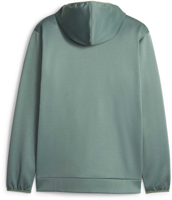 hanorac puma cu gluga si fermoar marimea L culoare verde-kaki