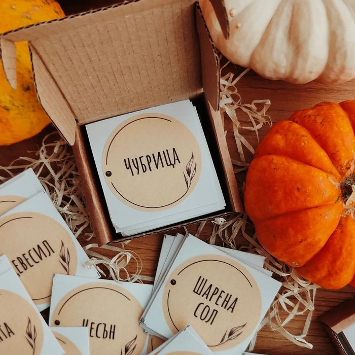 Стикери / Етикети за подправки Natural