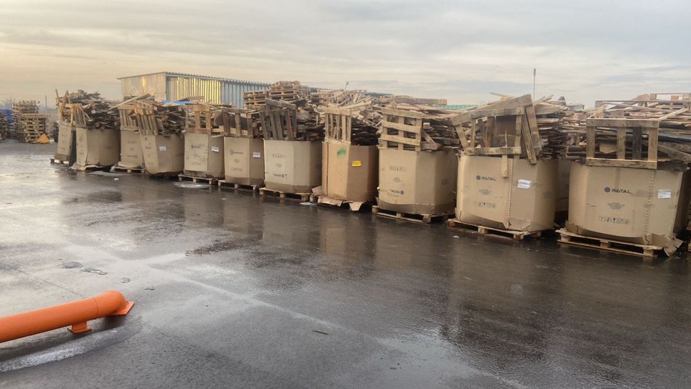 Дрова из паллет октабины