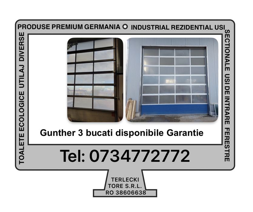 USA SECTIONALA INDUSTRIALA poarta hala garaj H 476 x L 454 Gunther