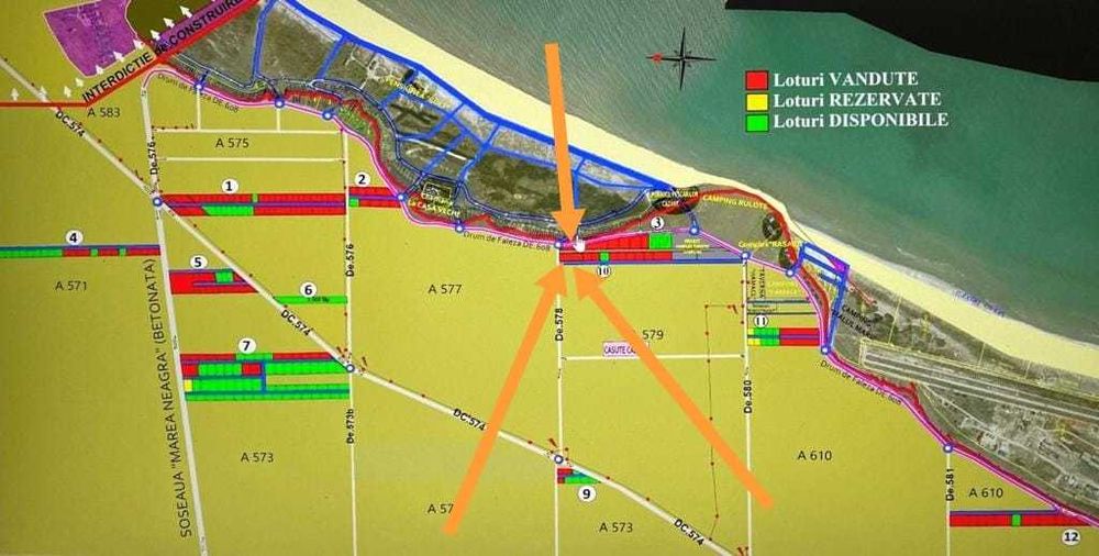 Plaja Corbu - teren intravilan în apropiere de 