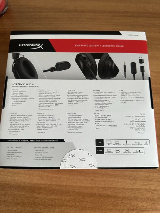 Casti Gaming HyperX Cloud III, DTS Headphone, cu fir