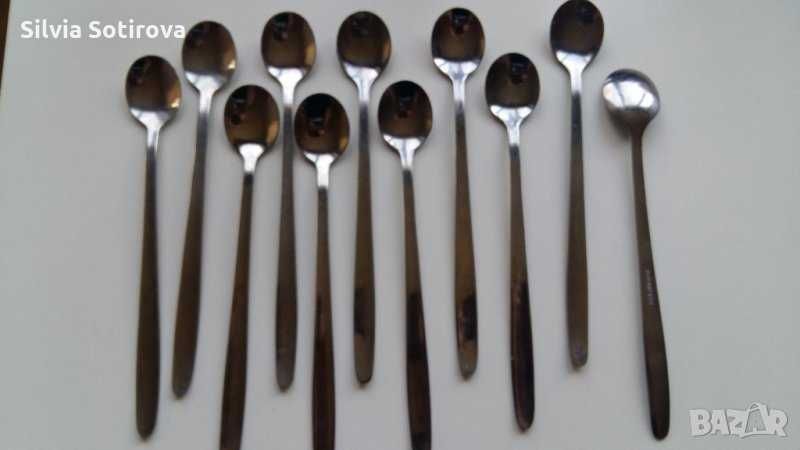 Дълги английски лъжици зя чай-мелби и вилички