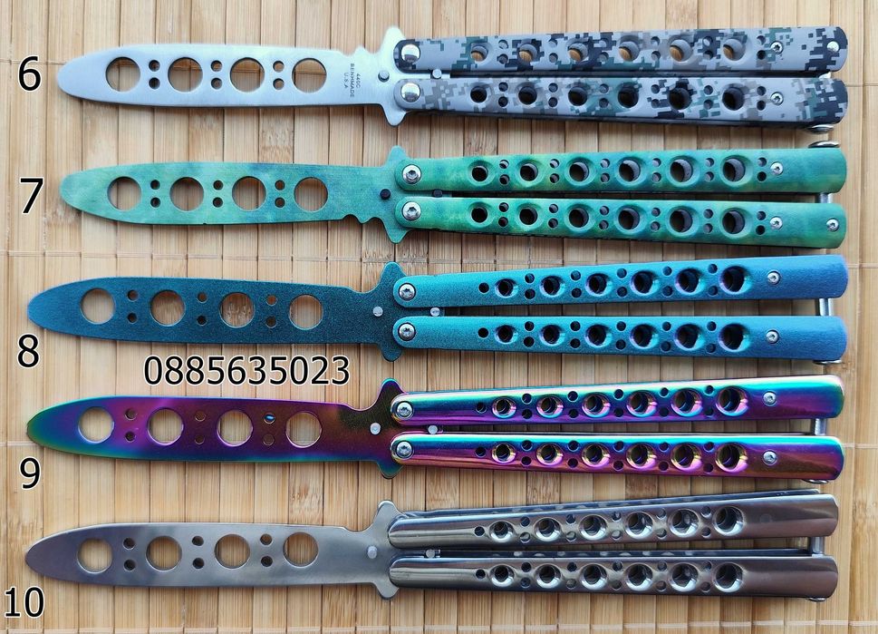 Тренировъчен нож пеперуда / цветове /