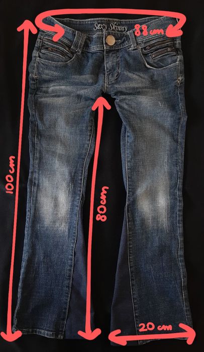 Дънки Sexy Skinny, low rise, син цвят, XS