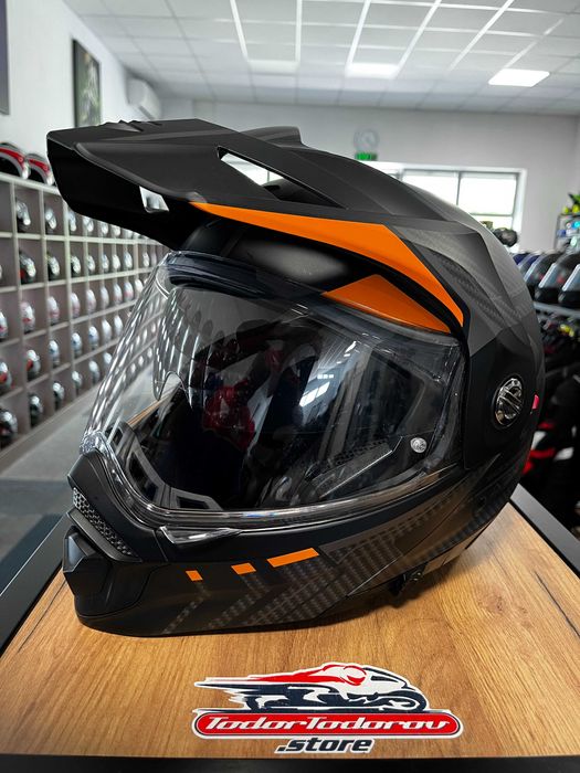Отваряема мото каска SCORPION ADX-2 CAMINO Orange,L 59-60см. очила