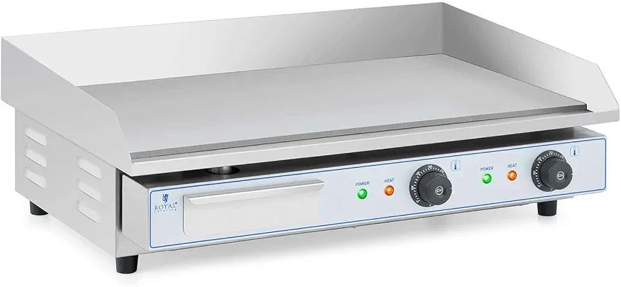Royal Catering RC-EG001  професионална двойна електрическа скара 730 x 400 мм гладка 2 x 2200 W плоча за грил електрическа плоча за грил.