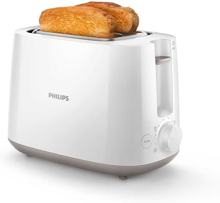 Тостер Philips 750 W, 2 филийки, 8 степени  HD2581/00