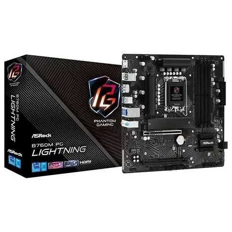 ASRock B760M PG LIGHTNING 4 x DDR5, PCIe 5.0 x16