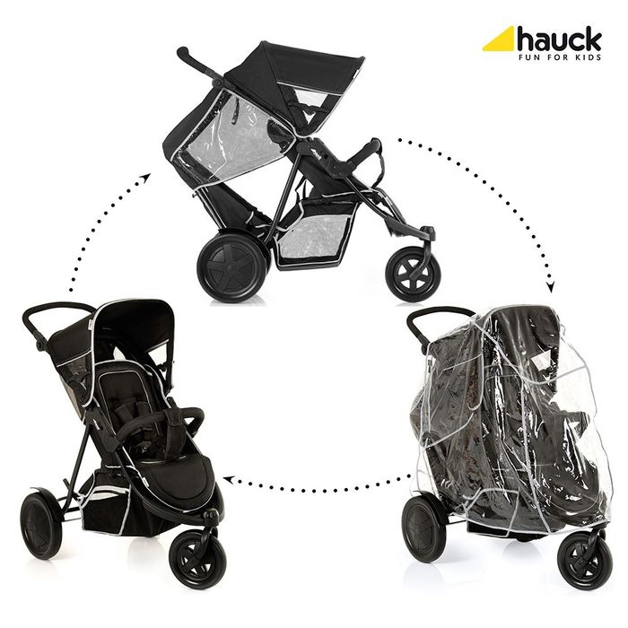 Бебешка количка за близнаци или породени деца Hauck Freerider Black
