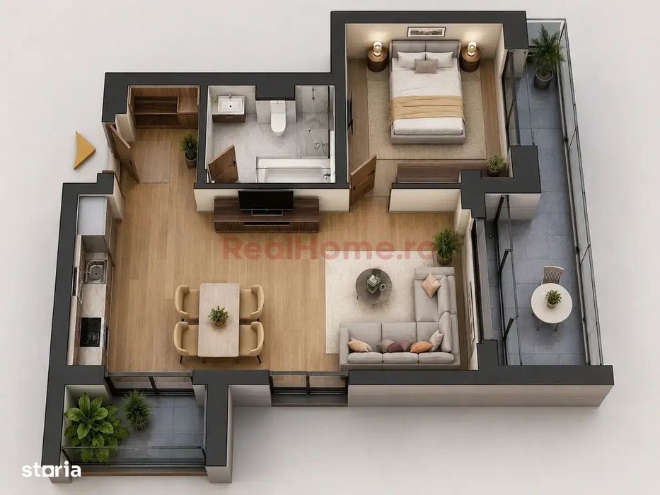 Metrou 7 Minute/  Metrou N. Teclu / Pallady / Apartament 2 Camere
