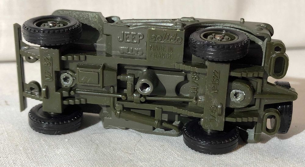 Macheta Jeep Willys cu remorca Solido metal 1 43 original