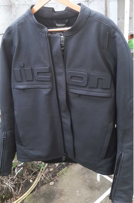 Geacă moto, din piele, marimea 2XL, ICON Motorhead 2