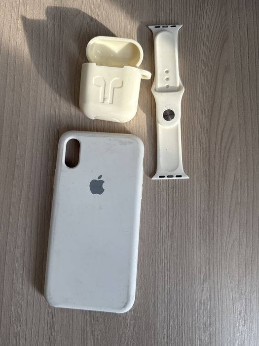 Чехлы на iphone 7 plus/8 plus + чехол airpods+ ремешок Аpple Watch