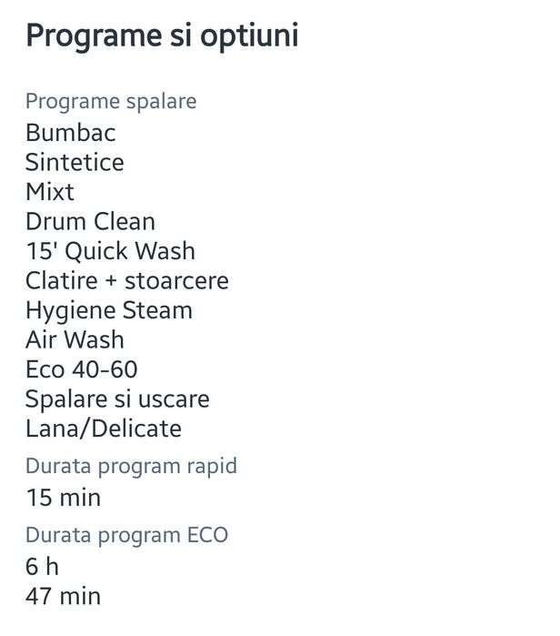 Masina de spălat cu uscător Samsung