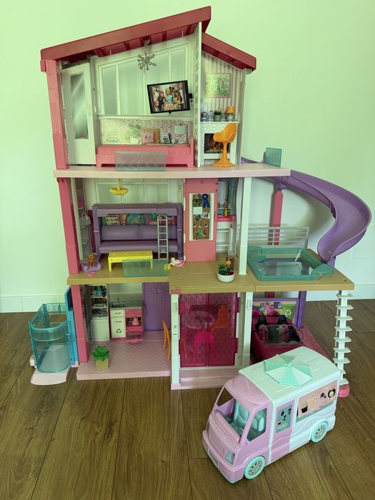 Barbie Dreamhouse original Mattel + mașină de înghețată Barbie