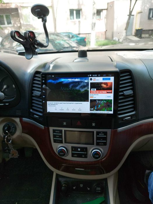 Navigatie Android Hyundai Santa Fe Waze YouTube GPS BT Casetofon