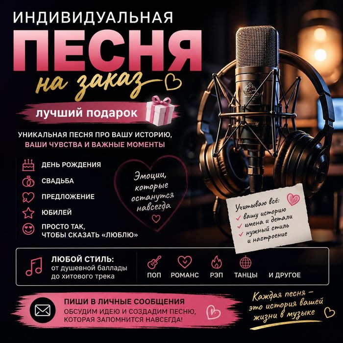 Песня на заказ. Быстро и качественно