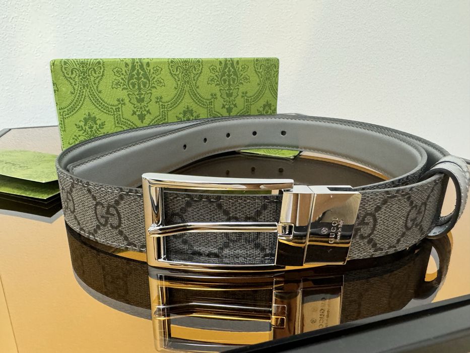 Oferta 6-10 aprilie Curea Gucci barbati reversibila, marimea 90