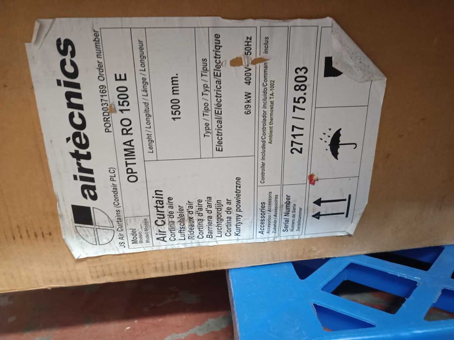 Въздушна завеса професионална Airtecnics OPTIMA RO 1500 E – НОВА 2 БРОЯ!