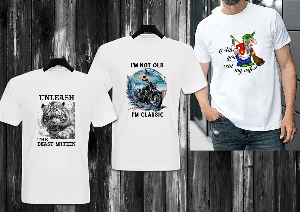 Тениски за мъже и жени,с атрактивни щампи,по наша и Ваша идея