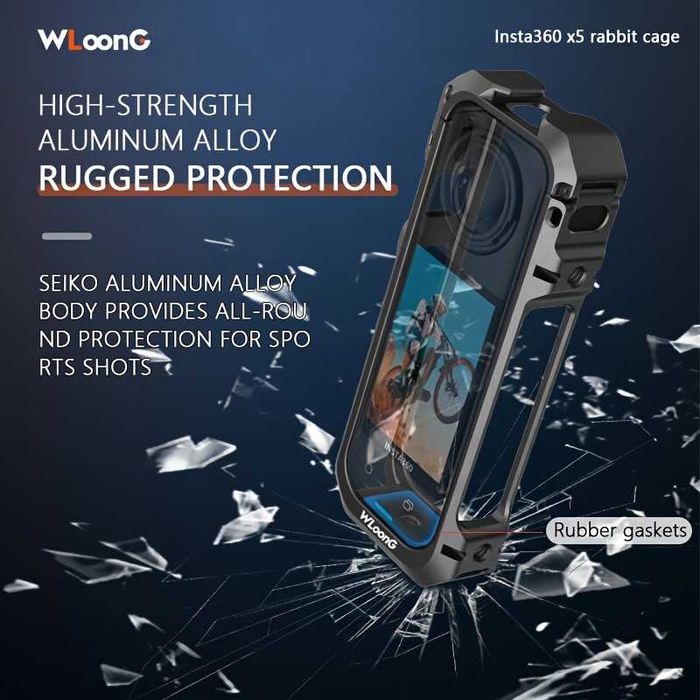 Cadru metalic frame de protectie pentru camere de actiune Insta360 X5