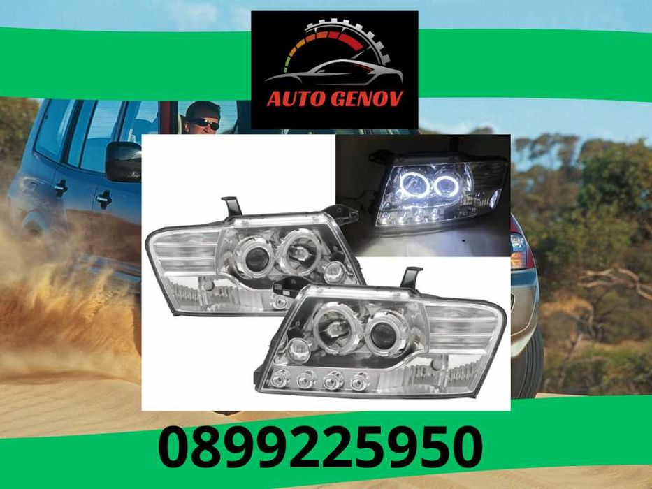 Тунинг Кристални Фарове за Mitsubishi Pajero (2001-2006), Хром